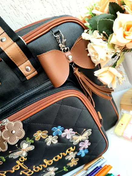 Bolsa 3 divisões + estojo sintético