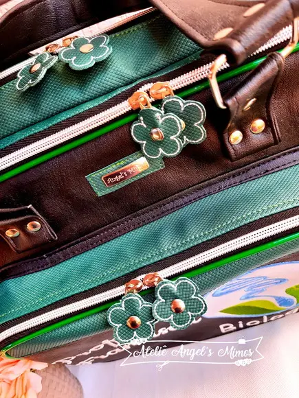 Bolsa 3 divisões + frasqueira box couro sintético profissões