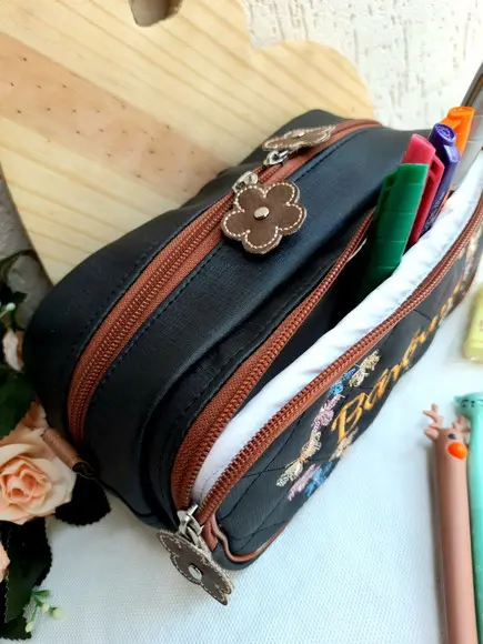 Bolsa 3 divisões + estojo sintético