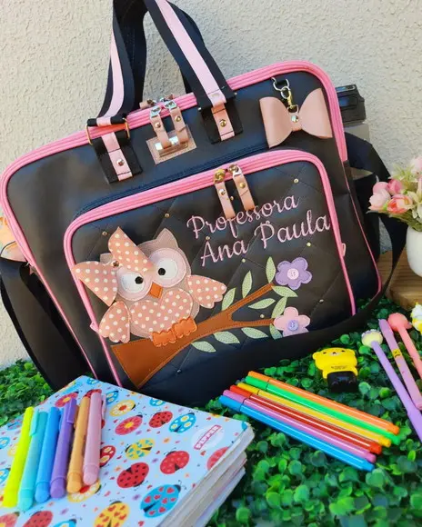 Bolsa 3 Divisões Material Sintético Corujinha