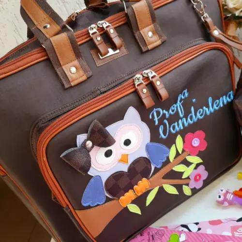 Bolsa 3 Divisões Material Sintético Corujinha