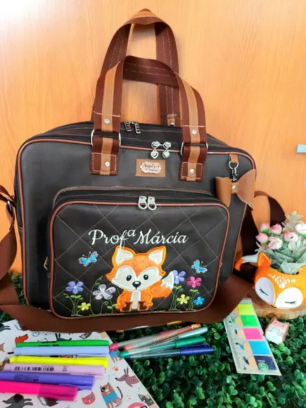 Bolsa 3 Divisões Material Sintético Raposinha