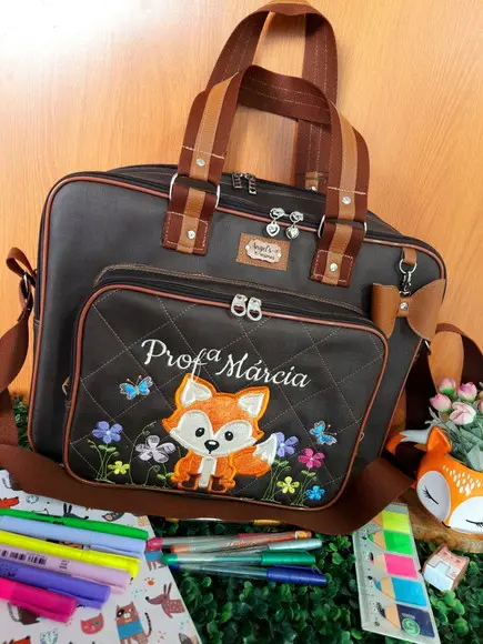 Bolsa 3 Divisões Material Sintético Raposinha