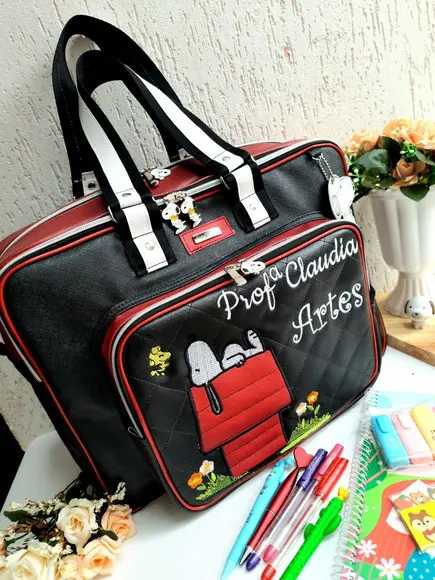 Bolsa 3 divisões material sintético snoopy