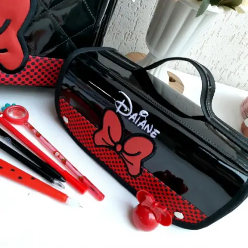 Bolsa 3 Divisões Minnie + Estojo 4 Divisões