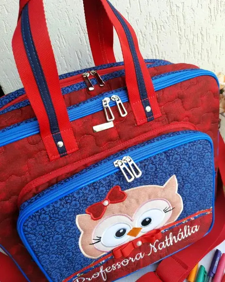 Bolsa Bolsa 3 Divisões com Alça Transversal Corujinha