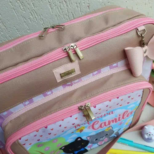 Bolsa Bolsa 3 Divisões com Alça Transversal Gatinhos