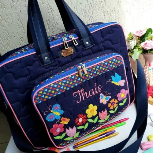 Bolsa Bolsa 3 Divisões com Alça Transversal Jardim