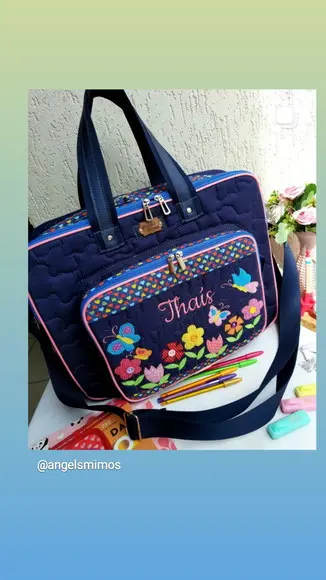Bolsa Bolsa 3 Divisões com Alça Transversal Jardim