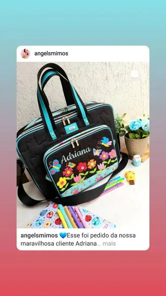 Bolsa Bolsa 3 Divisões com Alça Transversal Jardim