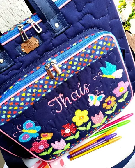 Bolsa Bolsa 3 Divisões com Alça Transversal Jardim