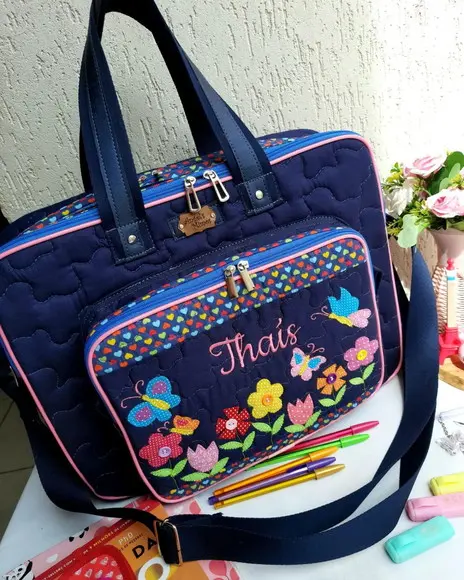 Bolsa Bolsa 3 Divisões com Alça Transversal Jardim