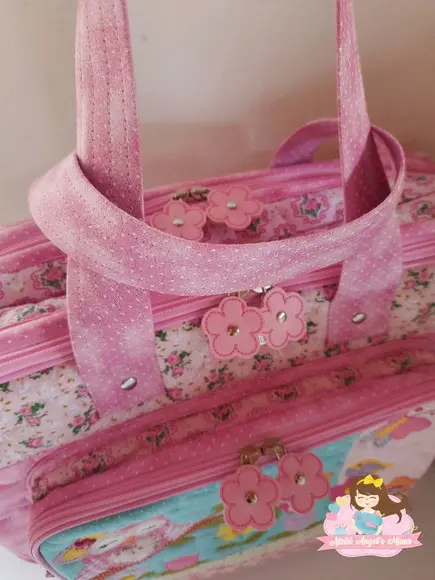 Bolsa bolsa 3 divisões corujinha