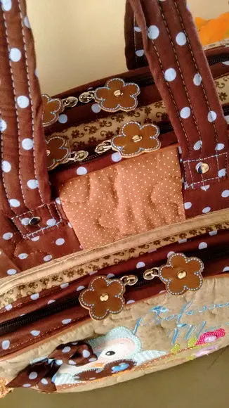 Bolsa bolsa 3 divisões corujinha