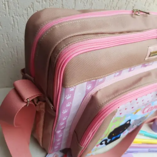 Bolsa Bolsa 3 Divisões e Estojo Box G Gatinhos