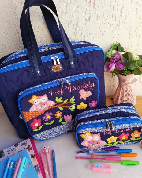 Bolsa Bolsa 3 Divisões e Estojo 2 Divisões