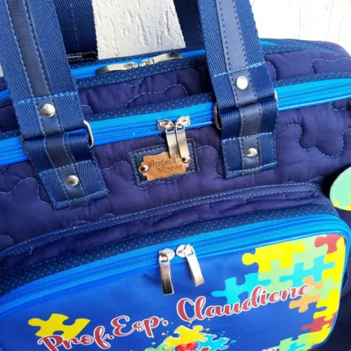 Bolsa Bolsa 3 Divisões e Necessaire Autismo