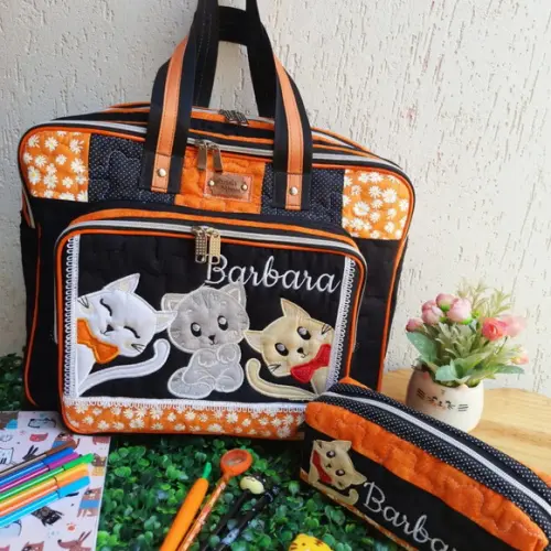Bolsa Bolsa 3 Divisões Gatinhos