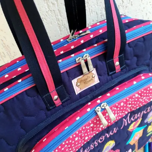 Bolsa bolsa 3 divisões jardim encantado