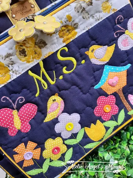 Bolsa bolsa 3 divisões jardim encantado