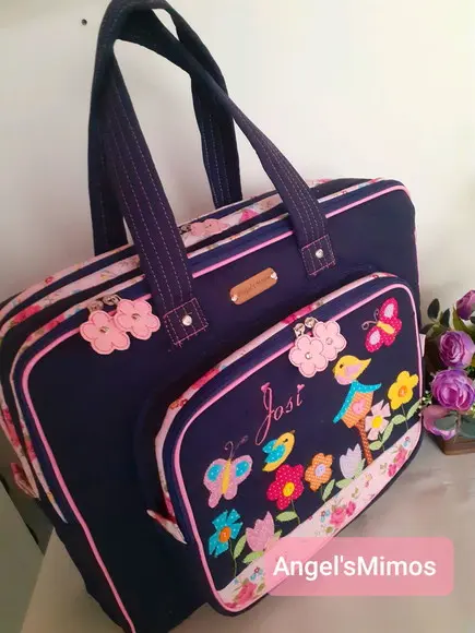 Bolsa bolsa 3 divisões jardim encantado