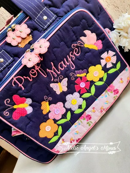 Bolsa bolsa 3 divisões jardim encantado