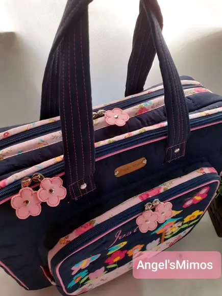 Bolsa bolsa 3 divisões jardim encantado