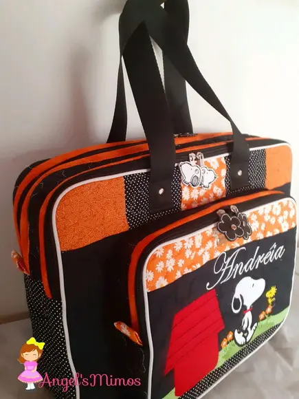 Bolsa bolsa 3 divisões Snoopy