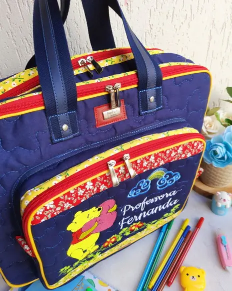 Bolsa Bolsa 3 Divisões Ursinho Pooh