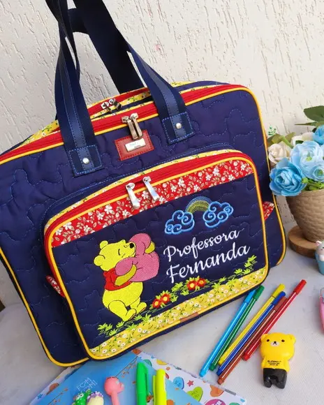 Bolsa Bolsa 3 Divisões Ursinho Pooh