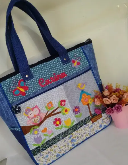 Bolsa Corujinha GG Azul