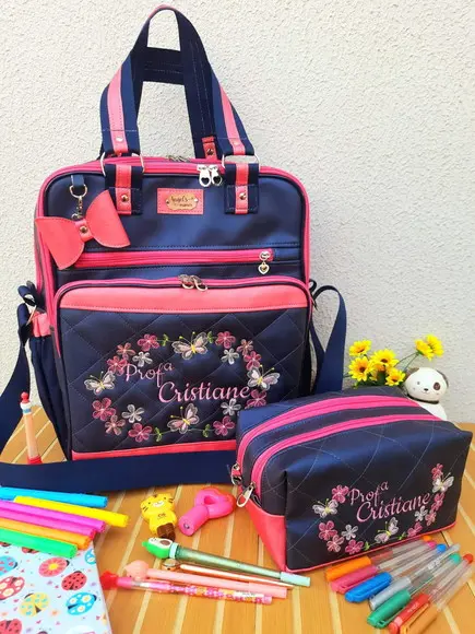 Bolsa Cristina 3 Divisoes e Estojo Duplo