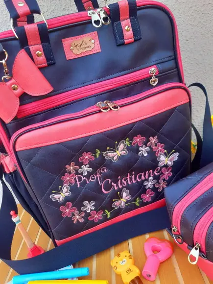 Bolsa Cristina 3 Divisoes e Estojo Duplo
