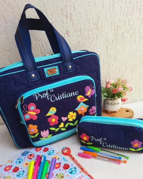 Bolsa e Estojo Box Jardim Encantado