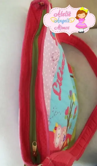 Bolsa em Patch Corujinha transversal