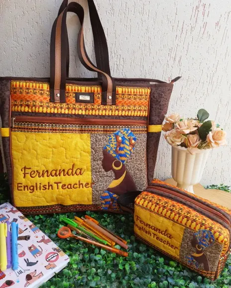Bolsa Gg + Frasqueira Box Mulher Africana