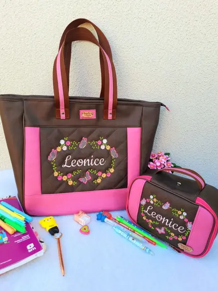 Bolsa Gg Professora e Estojo com Divisoes
