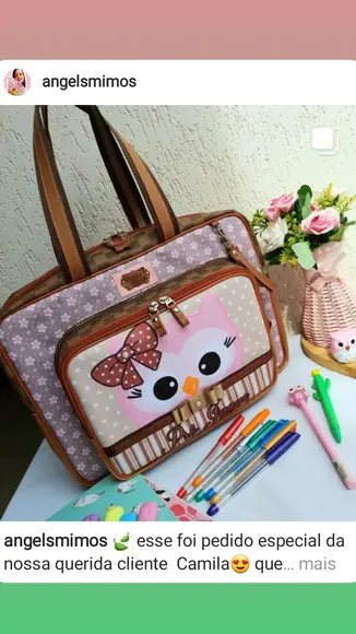 Bolsa m Personalizado Coruja