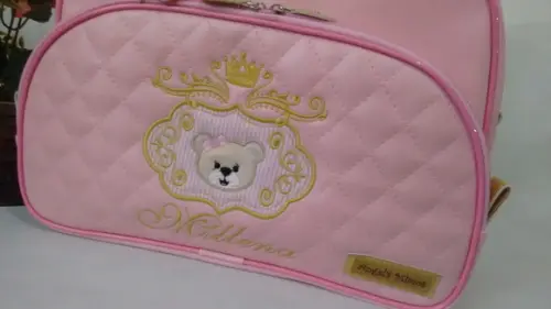 Bolsa Passeio G sintético perolizado Ursa princesa