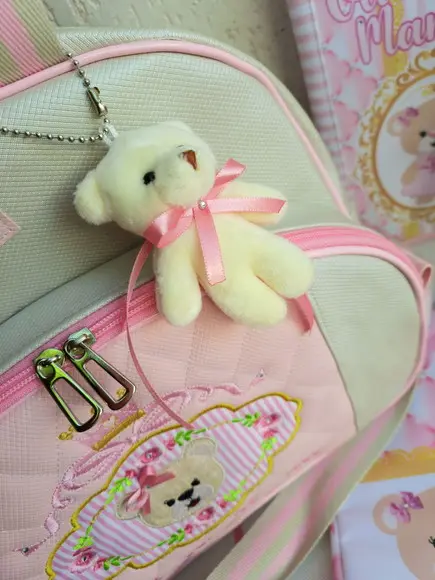 Bolsa Passeio G Sintético Perolizado Ursa Princesa