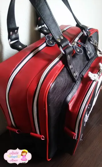 Bolsa Professora 3 divisões couro sintético