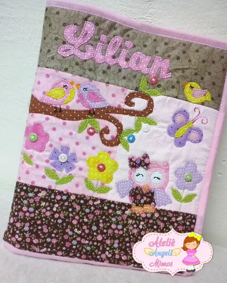 Capa de caderno coruja