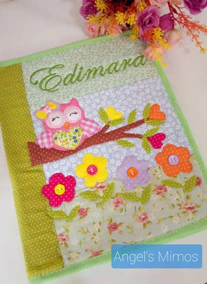 Capa de caderno coruja verder3