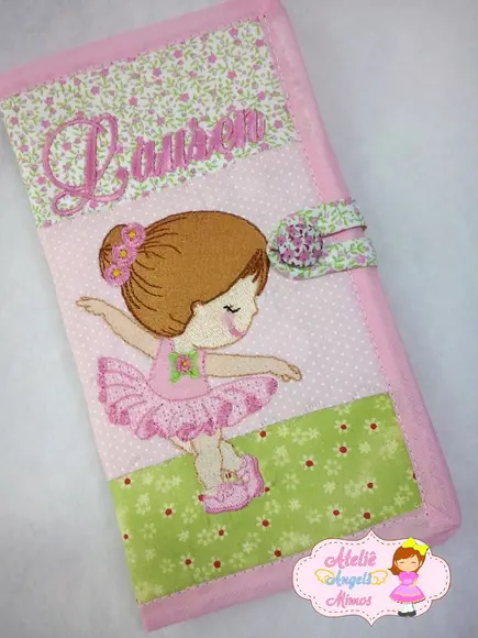 Capa de cartão de vacina Bailarina