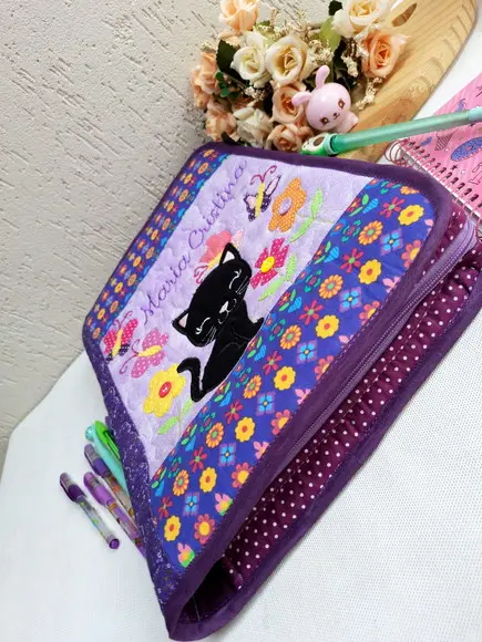 Capa Organizadora Com Bolsos Gatinho