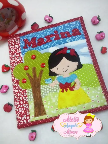 Capa para caderno Branca de Neve