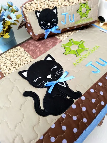 Capa para notebook e estojo Box Gatinho