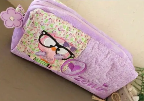 Estojo Box Corujinha lilás