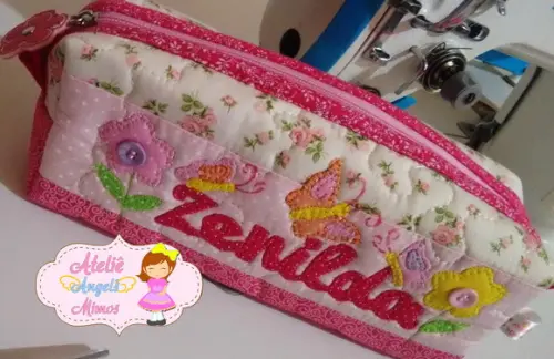Estojo Box Flores e Borboletas personalizado