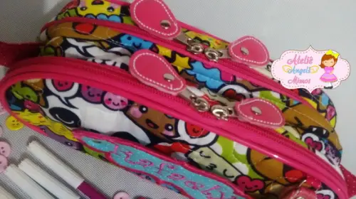 Estojo duplo kawaii